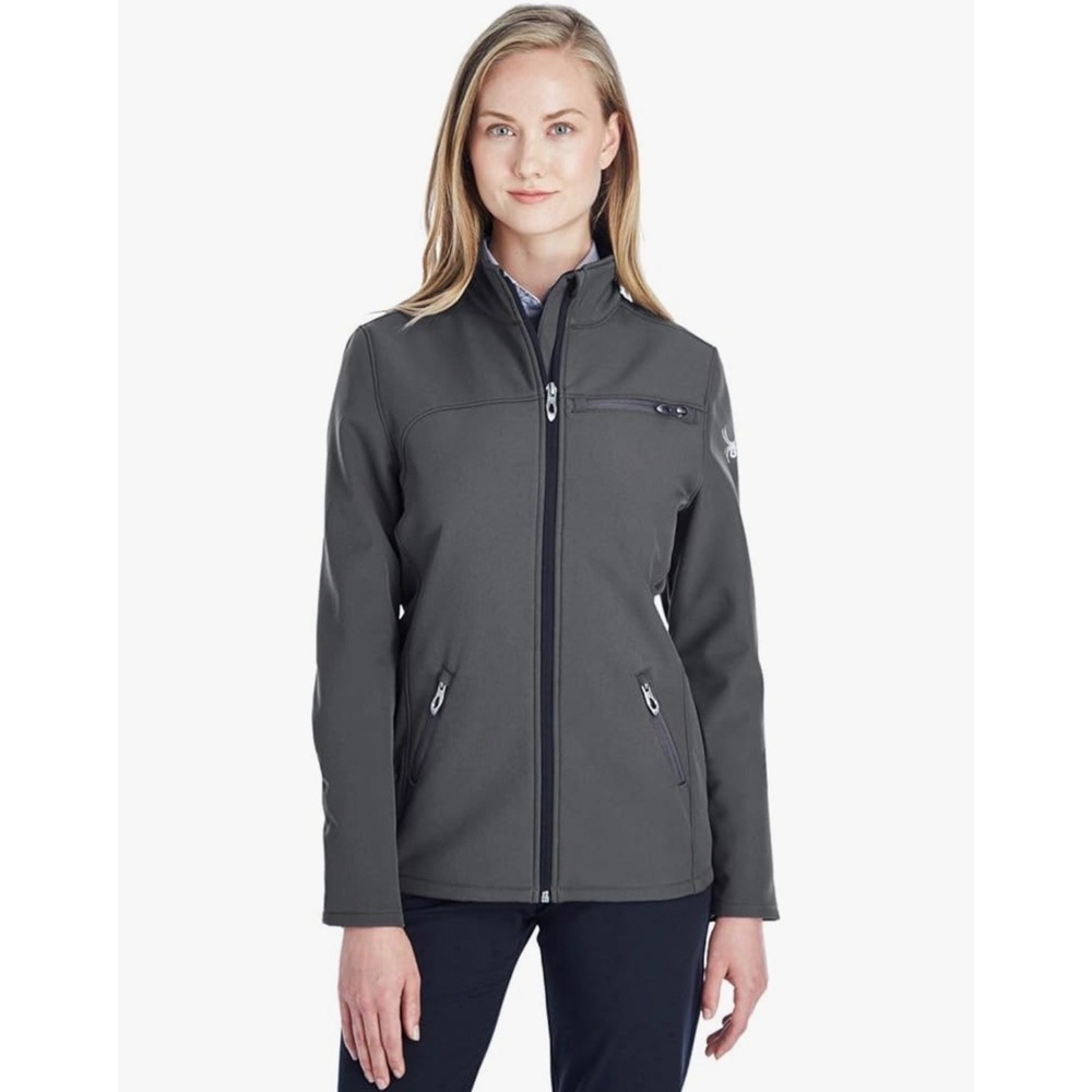 Spyder Women's Transport Softshell Jacket Full Zip Gray Size Medium Gorpcore